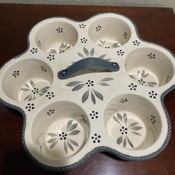 Temptations Other - Temptations by Tara, Old World Texas Muffin Pan in Taupe Green
